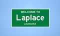 Laplace, Louisiana city limit sign. Town sign from the USA. Royalty Free Stock Photo