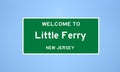 Little Ferry, New Jersey city limit sign. Town sign from the USA