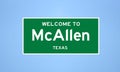 McAllen, Texas city limit sign. Town sign from the USA.