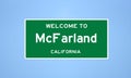 McFarland, California city limit sign. Town sign from the USA.