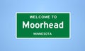 Moorhead, Minnesota city limit sign. Town sign from the USA. Royalty Free Stock Photo