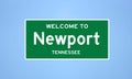 Newport, Tennessee city limit sign. Town sign from the USA. Royalty Free Stock Photo