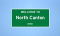 North Canton, Ohio city limit sign. Town sign from the USA