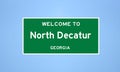 North Decatur, Georgia city limit sign. Town sign from the USA