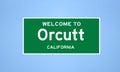 Orcutt, California city limit sign. Town sign from the USA. Royalty Free Stock Photo