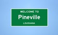 Pineville, Louisiana city limit sign. Town sign from the USA. Royalty Free Stock Photo