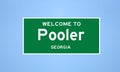 Pooler, Georgia city limit sign. Town sign from the USA.