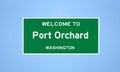 Port Orchard, Washington city limit sign. Town sign from the USA