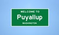 Puyallup, Washington city limit sign. Town sign from the USA. Royalty Free Stock Photo