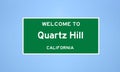 Quartz Hill, California city limit sign. Town sign from the USA Royalty Free Stock Photo
