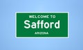 Safford, Arizona city limit sign. Town sign from the USA. Royalty Free Stock Photo