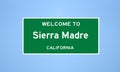 Sierra Madre, California city limit sign. Town sign from the USA Royalty Free Stock Photo
