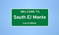 South El Monte, California city limit sign. Town sign from the USA Royalty Free Stock Photo