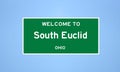 South Euclid, Ohio city limit sign. Town sign from the USA