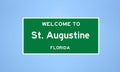 St. Augustine, Florida city limit sign. Town sign from the USA