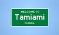 Tamiami, Florida city limit sign. Town sign from the USA. Royalty Free Stock Photo