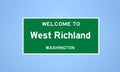 West Richland, Washington city limit sign. Town sign from the USA