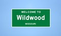 Wildwood, Missouri city limit sign. Town sign from the USA.