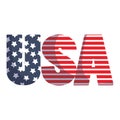 Isolated usa text vector design Royalty Free Stock Photo