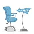 Isolated vacant chair. Royalty Free Stock Photo