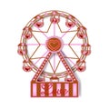 Isolated valentine`s day gingerbread ferris wheel