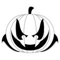 Isolated vampire halloween pumpkin icon