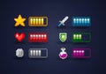 Isolated Vecor Pixel Art Video Game Interface Icon Set