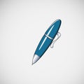 Isolated vector ballpoint pen on light background