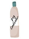 Isolated vector element. A dog conditioner. Washing dogs. Pet store. Pet care. The print is used for packaging
