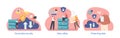 Isolated Vector Elements With Characters Perform Cloud Data Safety Scenes, Ensure Secure Storage, Encryption, And Backup Royalty Free Stock Photo