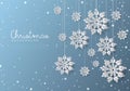 3D High Quality Origami Merry Christmas and Happy New Year Background with Falling Snow . Isolated Vector Elements Royalty Free Stock Photo