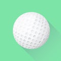 Isolated vector golf ball flat icon with shadow Royalty Free Stock Photo