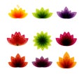 Flower symbol icon design vector lotus, logo, beauty, spa, lifestyle, care, relax, abstract Royalty Free Stock Photo