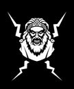 Greek God Zeus, Lightning Bolt Sigil Design