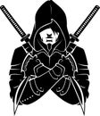 Hooded Man, Armed and Dangerous Royalty Free Stock Photo