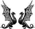 Celtic Medieval Dragon Guards Tattoo