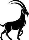 Mountain Goat Silhouette Royalty Free Stock Photo