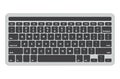 Latin english black keyboard with touch panel on top - isolated vector illustration