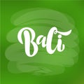 Isolated vector illustration of Lettering logo Bali