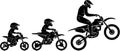 Motocross Race Evolution Silhouette