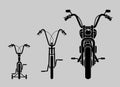 Chopper Bike Evolution Front View Royalty Free Stock Photo