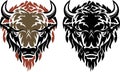 Black Bison Head Mascot