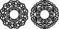 Abstract Round Ornate Pair