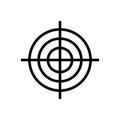 Target icon. Pictogram target or sight. Shooting or hit symbol. Royalty Free Stock Photo