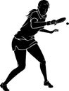 Women`s Table Tennis, Silhouette Form