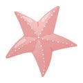 Isolated vector image on white background. Realistic starfish with speckles. Design element