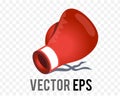 Isolated vector red right hand boxing glove icon