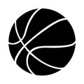 Isolated vector silhouette of a basketball ball sport activity Royalty Free Stock Photo