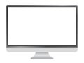 Isolated vector silver color 16:9 Aspect Ratio wide screen computer monitor Royalty Free Stock Photo