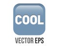 Vector square gradient blue gray word cool button icon with white COOL word Royalty Free Stock Photo